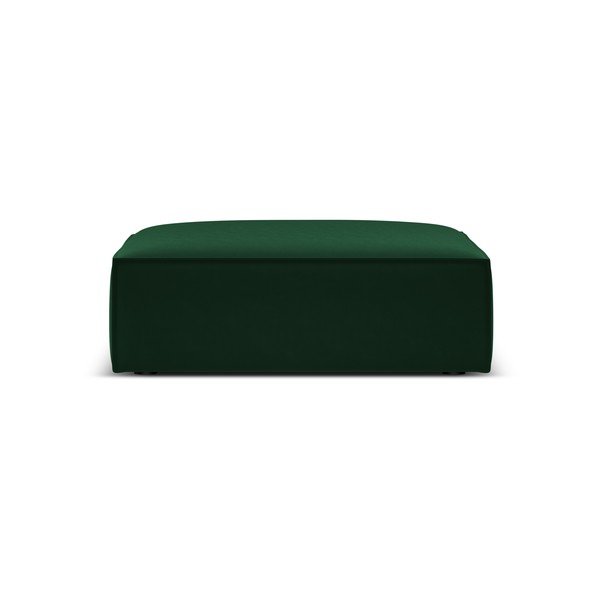 Poggiapiedi verde scuro con rivestimento in velluto Vanda – Mazzini Sofas