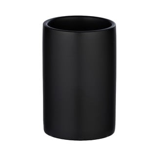 Bicchiere per spazzolino in ceramica nera opaca Polaris - Wenko
