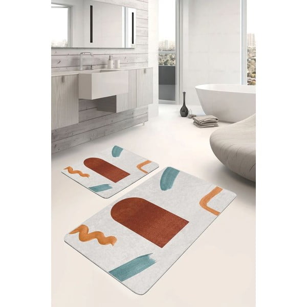 Set di tappetini per il bagno in velluto 2 pz 60x100 cm – Mila Home-image-2