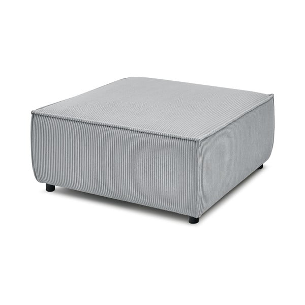 Pouf in velluto a coste grigio chiaro Nihad modular - Bobochic Paris