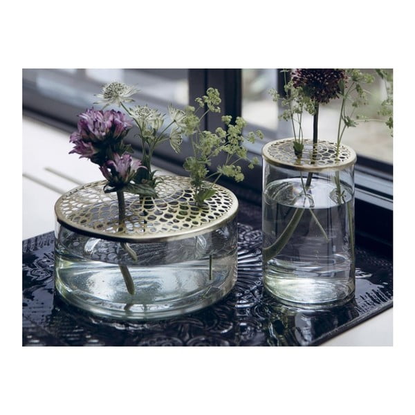 Skleněná váza A Simple Mess Kassandra Brass, ⌀ 20,5 cm-image-3