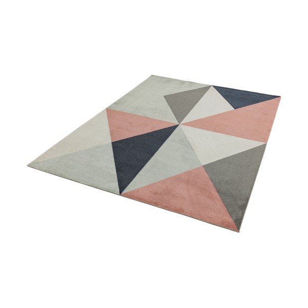 Tappeto rosa e grigio Riley Carisso, 200 x 290 cm - Asiatic Carpets-image-2