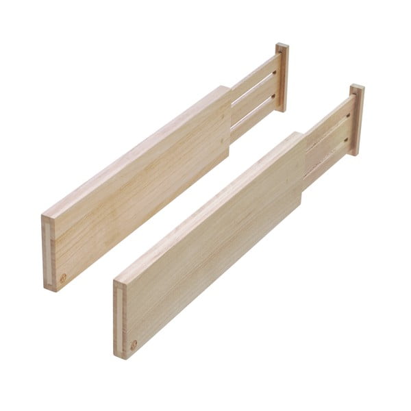 Set di 2 divisori per cassetti in legno di paulownia , altezza 10,2 cm Eco - iDesign