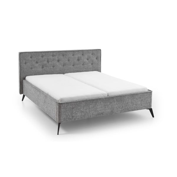 Letto matrimoniale imbottito grigio 180x200 cm Alicante - Meise Möbel