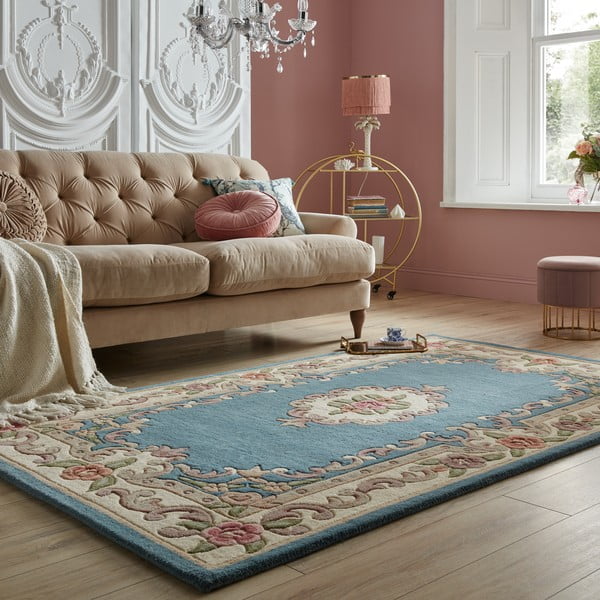 Tappeto in lana blu 120x180 cm Aubusson - Flair Rugs-image-1