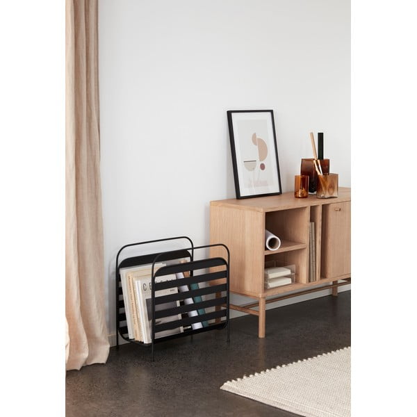 Portariviste in metallo nero Carry - Hübsch-image-1