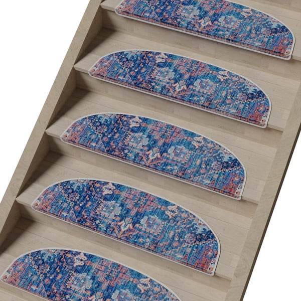 Gradini blu in set da 16 pezzi 20x65 cm Yoruk - Vitaus-image-1