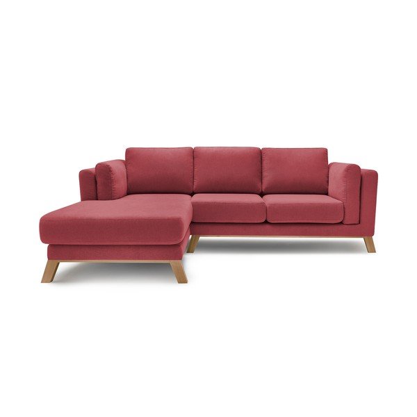 Divano angolare rosso Seattle, angolo sinistro - Bobochic Paris