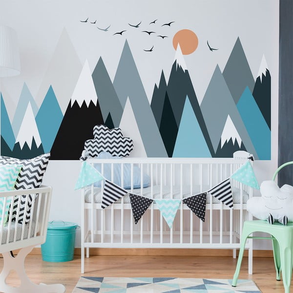 Adesivo murale Bambino gigante Adesivo montagne scandinave Parka - Ambiance-image-1