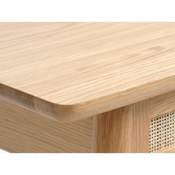 Consolle con piano in rovere decorato in colore naturale 40x110 cm Barrali - Unique Furniture-image-4