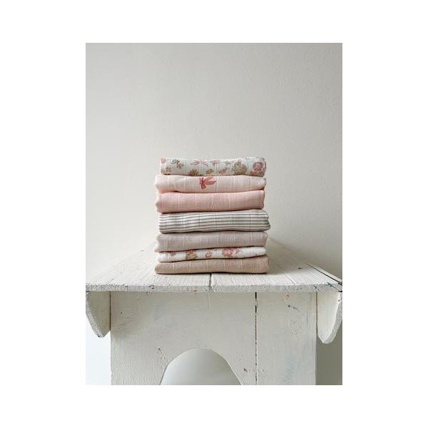 Pannolini rosa/beige in mussola 2 pz 70x70 cm Bows – Cam Cam Copenhagen-image-4