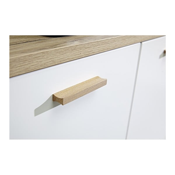 Cassettiera bassa bianca in rovere 192x85 cm Oslo - Germania-image-3