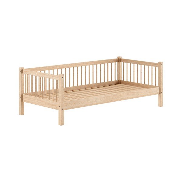 Letto da bambini di colore naturale in faggio massiccio con rete inclusa 90x200 cm Forrest – Vipack-image-2