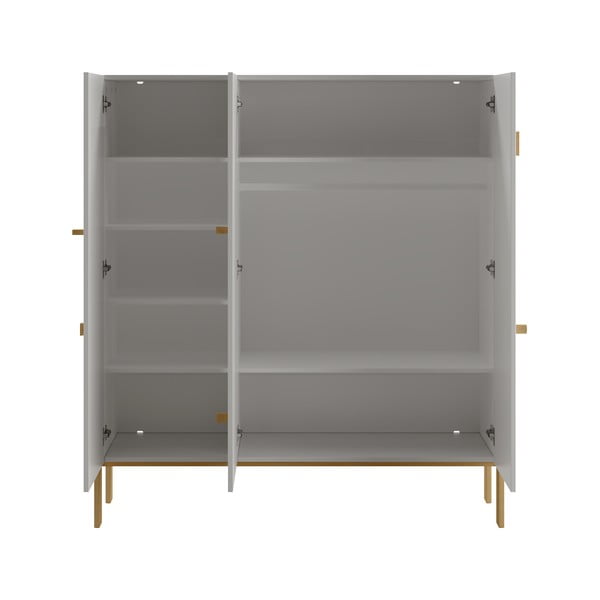 Armadio per bambini grigio chiaro 105x170 cm Cube - Pinio-image-2