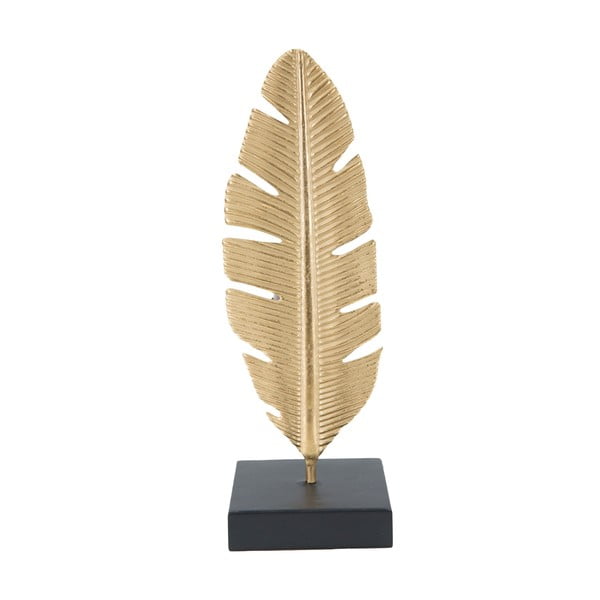 Portacandele decorativo di colore oro Feather, altezza 30 cm Glam - Mauro Ferretti