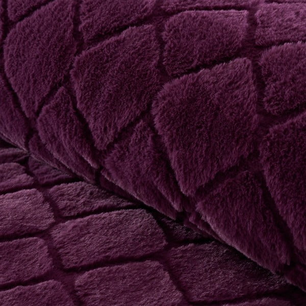 Biancheria da letto singola bordeaux in microplush 135x200 cm Cosy Diamond - Catherine Lansfield-image-3