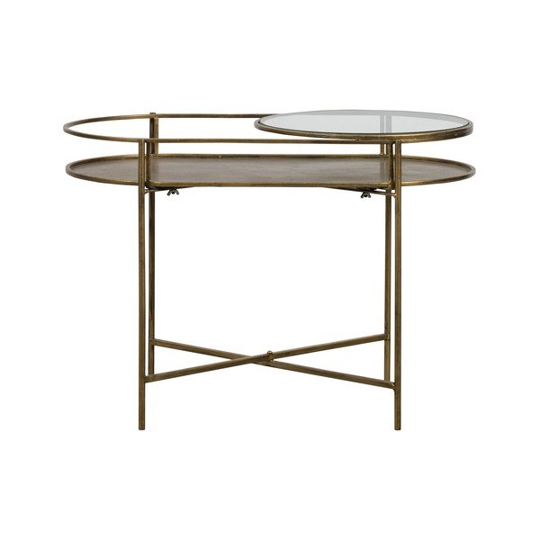 Tavolino in vetro con base in oro Adorable - BePureHome