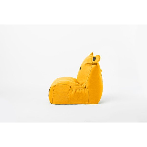 Borsa da divano per bambini giallo senape Hippo - The Brooklyn Kids-image-3