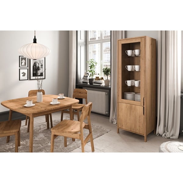 Vetrina in legno di quercia di colore naturale 59x188 cm Twig - The Beds-image-4