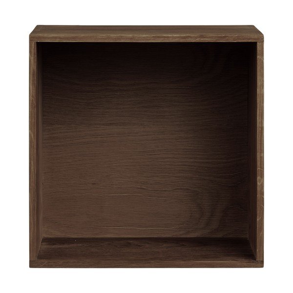 Mensola marrone scuro in rovere massiccio con ripiani multipli 30 cm Townsville – House Nordic-image-3