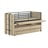 Letto da bambini a castello/estraibile di colore naturale con scrivania con rete inclusa 90x200 cm Sam – Vipack