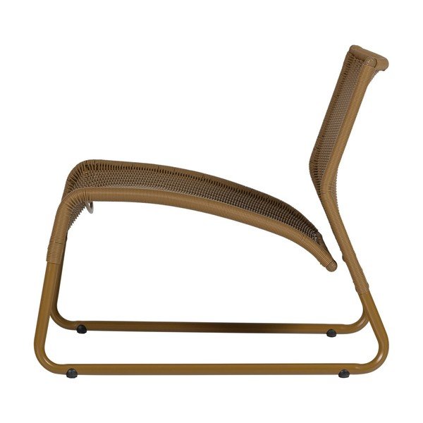 Poltrona da esterno giallo ocra in rattan artificiale West – WOOOD-image-2