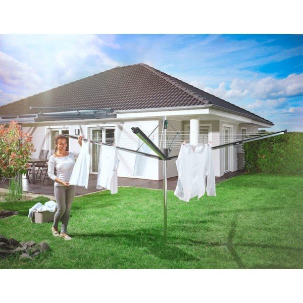 Stendino da giardino argentato 50 m Linomatic 500 Plus – LEIFHEIT-image-3
