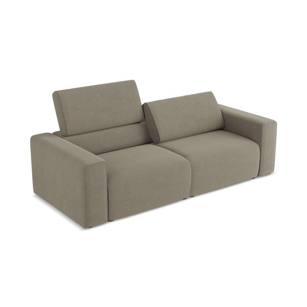 Divano componibile marrone chiaro 224 cm Kalea – Makamii-image-1