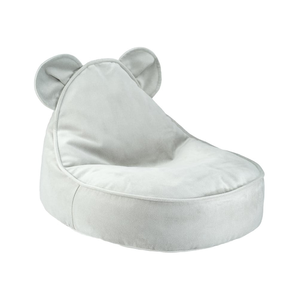 Pouf a sacco per bambini color menta con rivestimento in velluto Bear – Wigiwama | Pouf a sacco per bambini