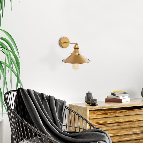 Lampada da parete color oro ø 24 cm Conical - Opviq lights-image-3