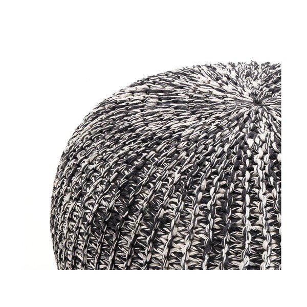 Pouf in cotone misto grigio - Tomasucci-image-2