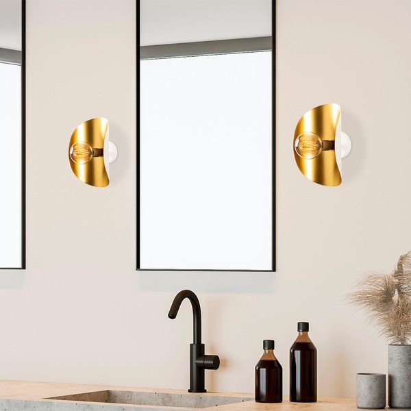 Lampada da parete bianca/dorata Sivani – Opviq lights-image-1