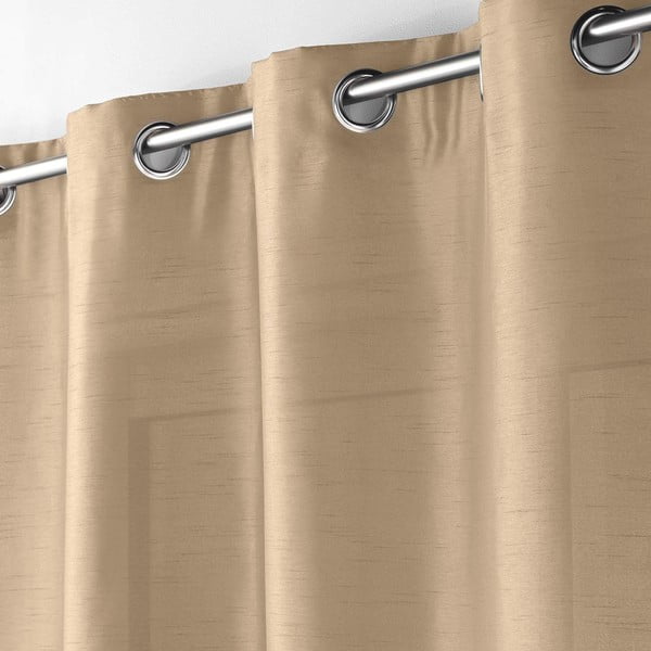 Tenda in raso beige 140x240 cm Shana - douceur d'intérieur-image-1