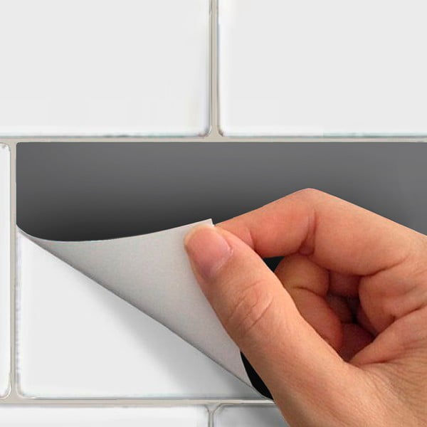 Set di adesivi per piastrelle 30 pezzi 20x10 cm Subway Tiles Grey - Ambiance-image-3