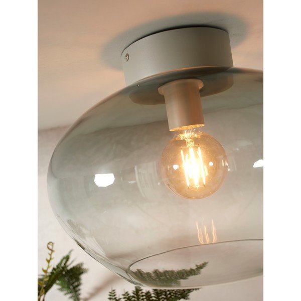 Lampada da soffitto grigia con paralume in vetro ø 35 cm Bologna - it's about RoMi-image-2