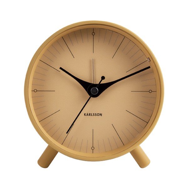 Sveglia in metallo giallo senape Index, ø 11 cm Index - Karlsson-image-2