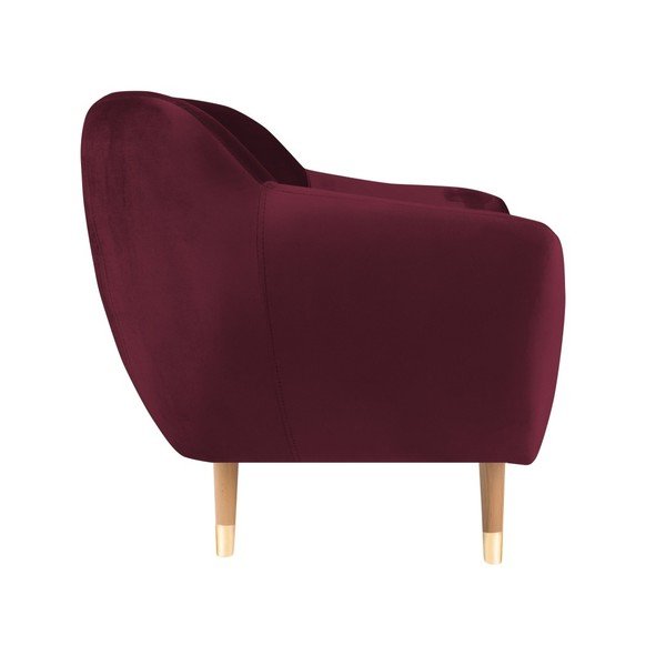 Poltrona in velluto vino Benito - Mazzini Sofas-image-3