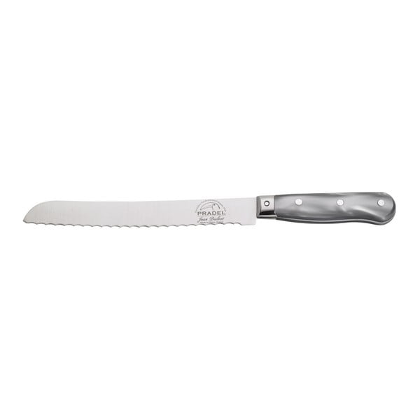 Šedý nůž na pečivo s akrylovou rukojetí Jean Dubost 