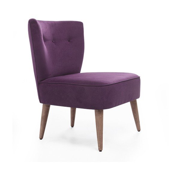 Poltrona imbottita viola Molly - Balcab Home-image-1