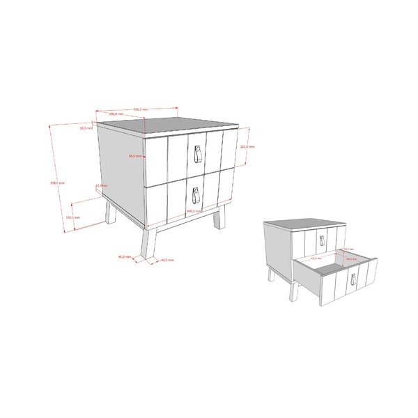 Comodino per bambini beige Sezane – Vipack-image-2