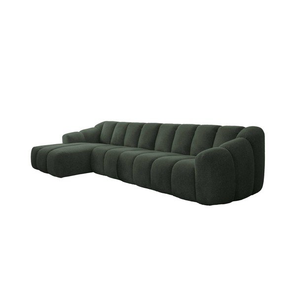 Divano angolare verde scuro (con penisola a sinistra/con chaise lounge) Shell – Miuform