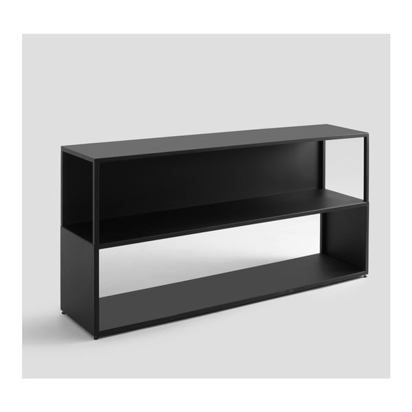 Libreria in metallo nero 150x75 cm Hyller - CustomForm-image-1