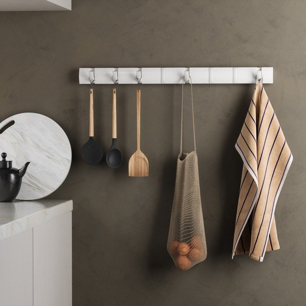 Attaccapanni da parete bianco opaco in pino massiccio 81 cm Flip – Umbra-image-3