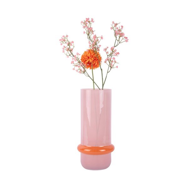 Vaso rosa chiaro in vetro (altezza totale 28 cm) Animado Anillo – PT LIVING-image-3