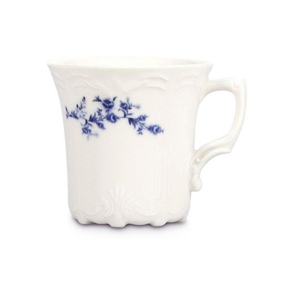 Tazzina per cappuccino bianca/blu in porcellana 200 ml Retro – BonBistro