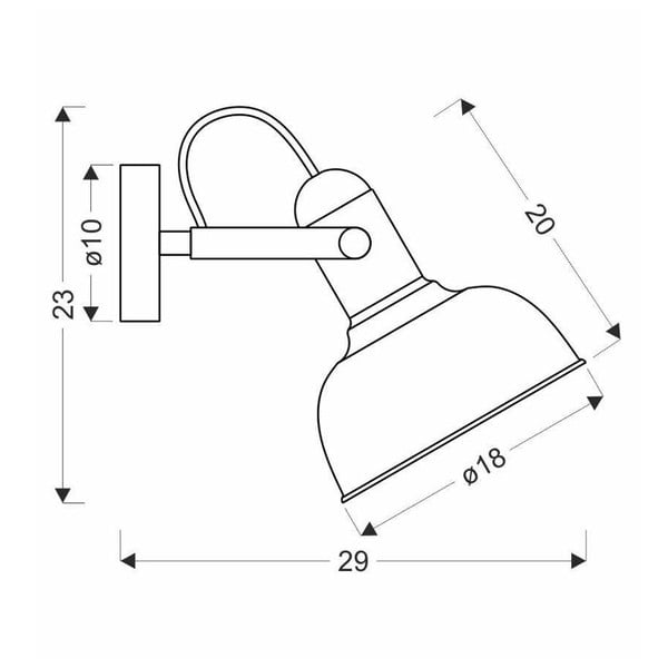 Lampada da parete in metallo nero Reno - Candellux Lighting-image-2