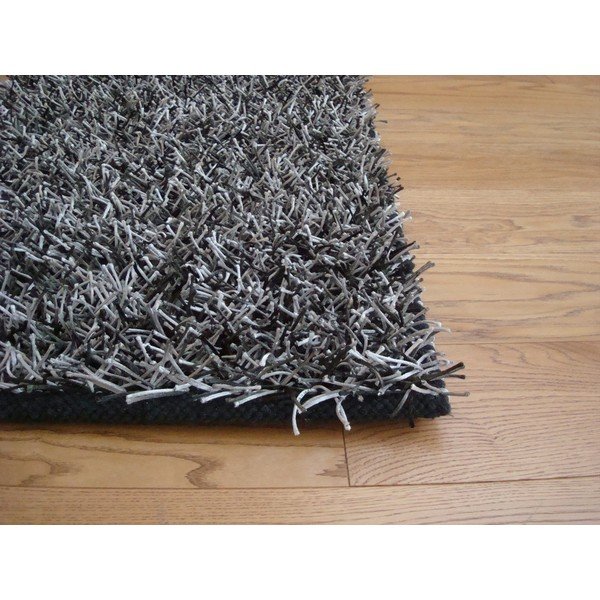 Koberec Shaggy Black Silver, 60x100 cm-image-1