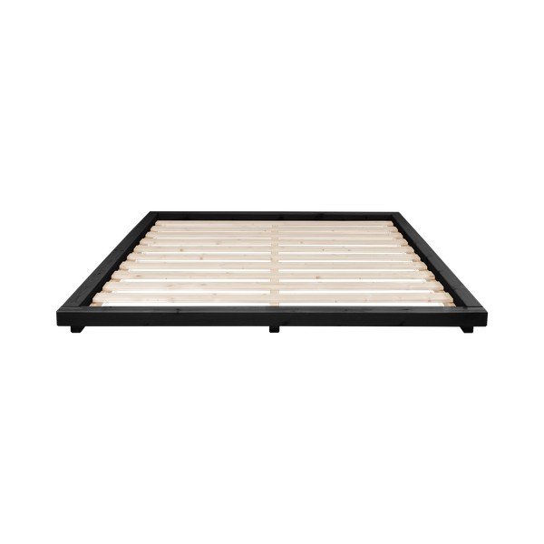 Letto matrimoniale in pino con materasso e tatami Dock Double Latex Nero/Nero, 160 x 200 cm - Karup Design-image-3