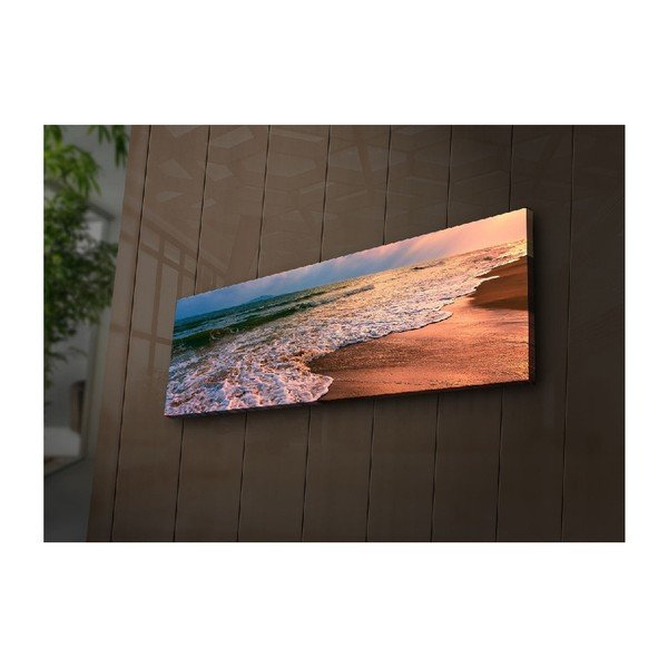 Quadro retroilluminato Spiaggia, 90 x 30 cm - Wallity