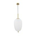 Lampadario bianco/color ottone in vetro ø 27 cm Lato – Nova Luce